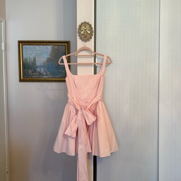House of CB Florianne Soft Peach Bow Mini Dress - Picture 7 of 10